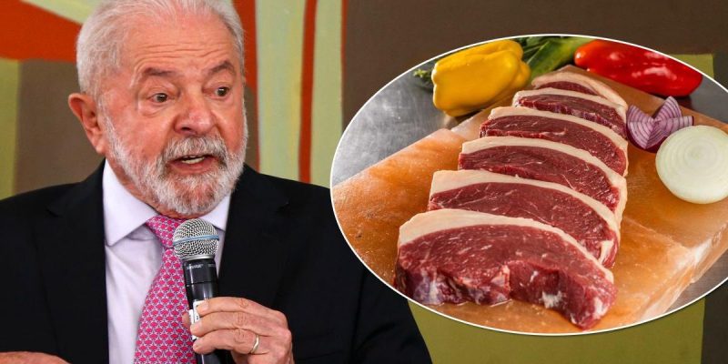 Luiz Inácio Lula da Silva e pedaços de picanha (Foto: ABR)