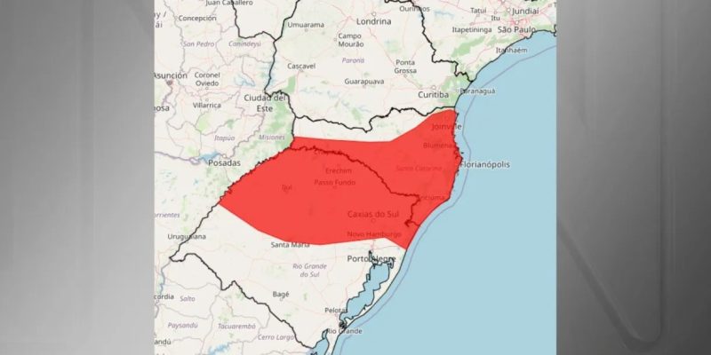 Inmet alerta para "grande perigo" em tempestades nesta quarta-feira
Reprodução/Inmet