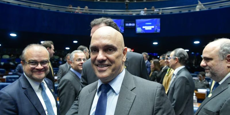 Alexandre de Moraes durante a sessão do Senado realizada nesta quarta-feira, 17 Foto: Geraldo Magela/Agência Senado