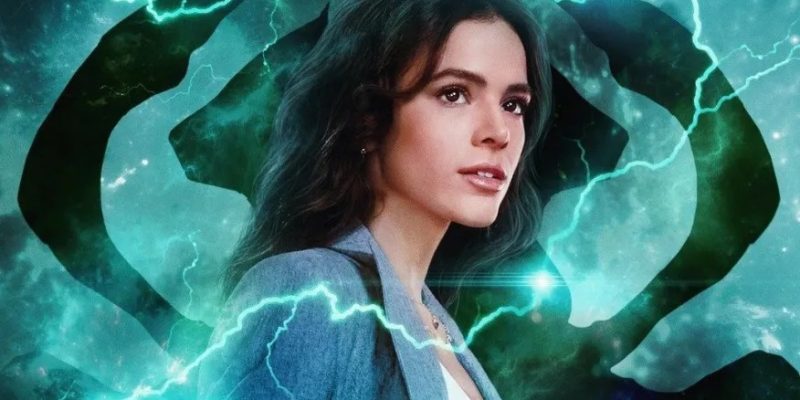 Bruna Marquezine em cartaz solo oficial do filme "Besouro Azul"
Divulgação/Warner Bros