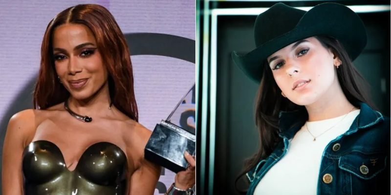 Anitta e Ana Castela — Foto: AFP (Anitta) e Guito Moreto/O Globo (Ana)