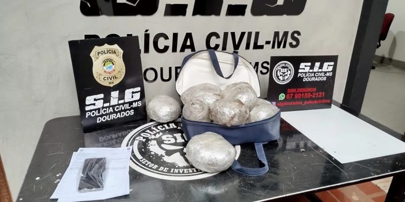 Droga apreendida e que seria entregue ontem, pertencia a um indivíduo atualmente preso; Foto: Divulgação/SIG