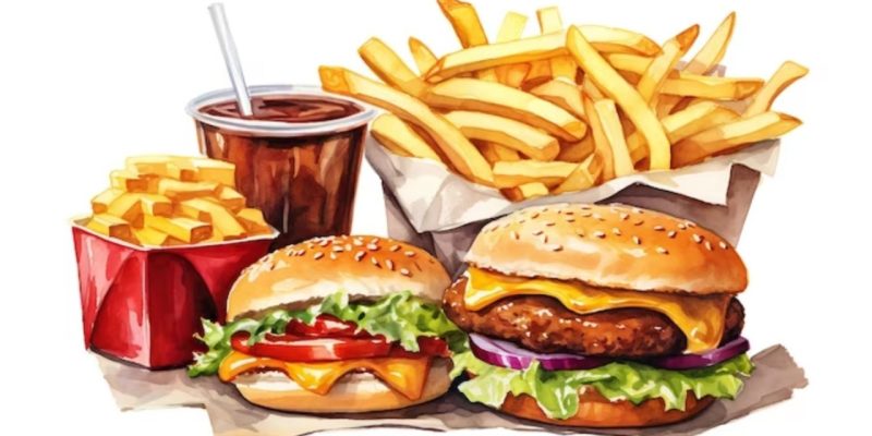 Os alimentos de fast food são altamente processados e ricos em gorduras ruins