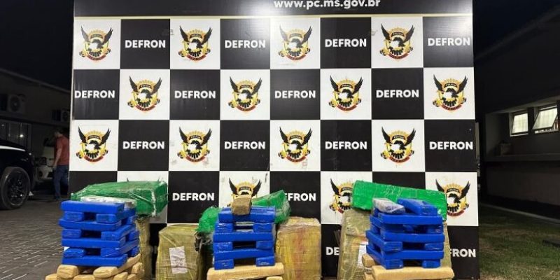 A maconha foi pesada e totalizou 277 quilos, avaliada em R$ 554.000