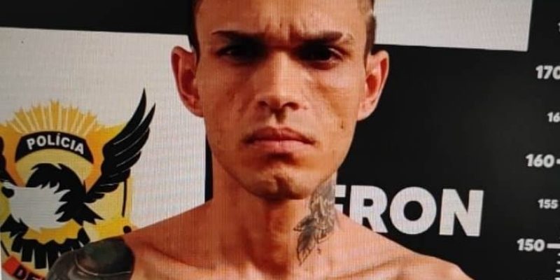 Bandido mato-grossense Maikel Pereira dos Santos, que fugiu da polícia de Dourados