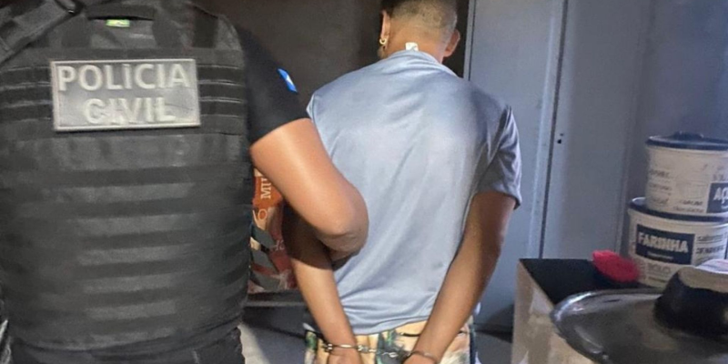 Um dos presos durante a megaoperação. (Reprodução: Polícia Civil)