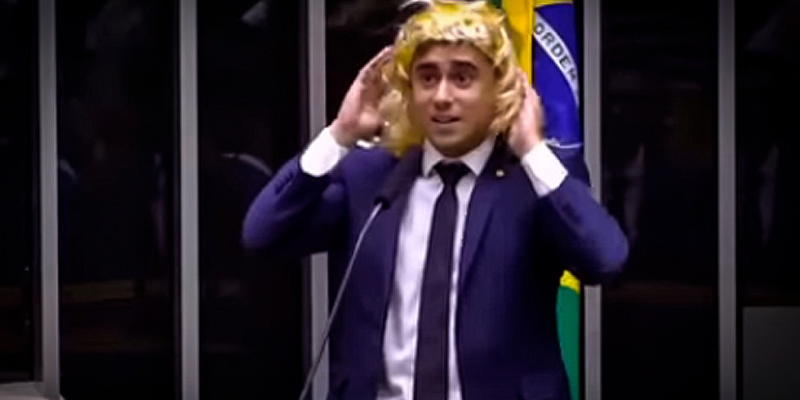 A campanha virtual também resgata episódios anteriores envolvendo Nikolas Ferreira
