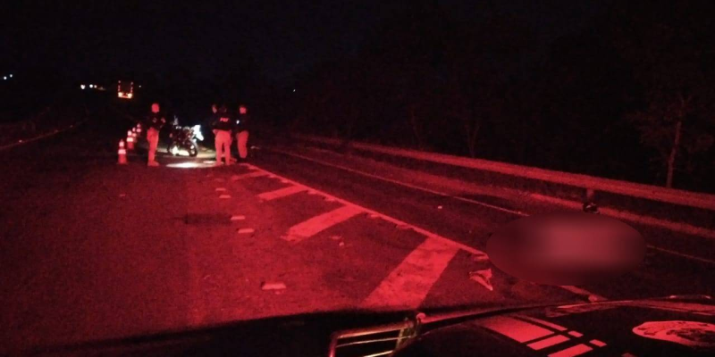 Trecho da rodovia onde ocorreu o acidente