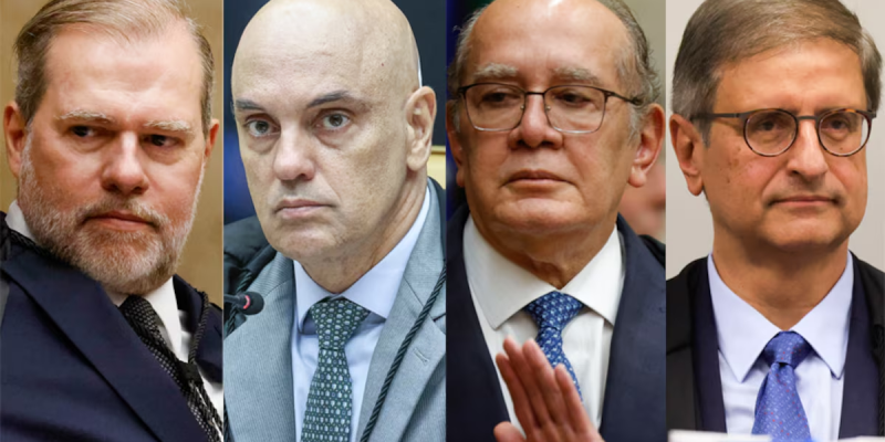 Alexandre de Moraes, Dias Toffoli, Gilmar Mendes e Paulo Gonet Foto: Wilton Junior
