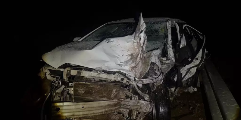 hevrolet Onix envolvido no acidente (Foto: Jardim MS News)