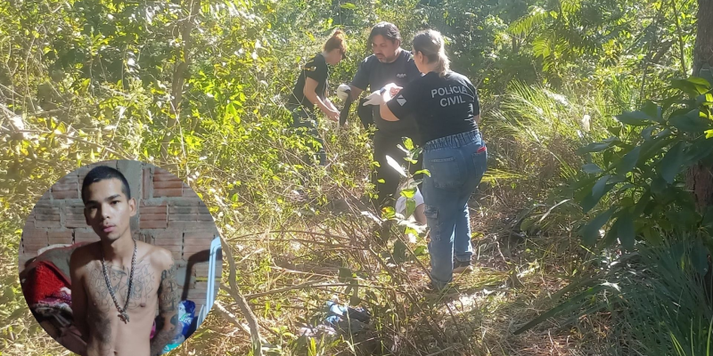 O corpo do jovem foi encontrado enterrado de cabeça para baixo. (Foto: Alfredo Neto)