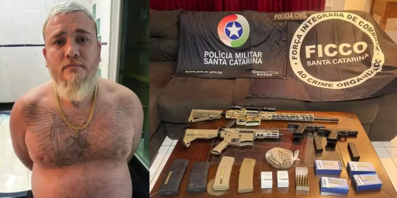 Hélio Ricardo Cardoso Filho, conhecido como GG, foi preso em Ponta Porã (MS). — Foto: Divulgação