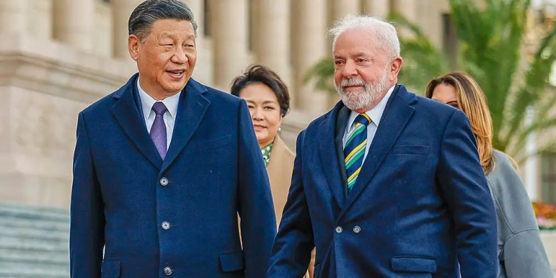 Lula e Xi Jinping em Pequim. (Foto: Ricardo Stuckert/PR)