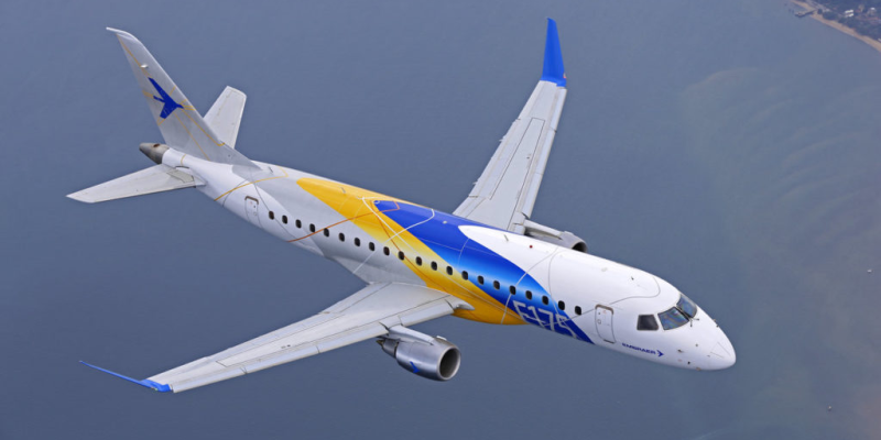 Embraer E175. Imagem: Divulgação / Embraer.