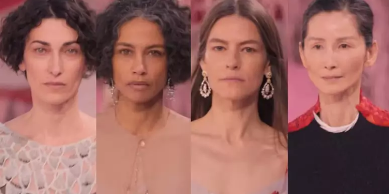 Algumas das modelos experientes na passarela da Chanel em Paris: a beleza da maturidade
Foto: Reprodução/YouTube