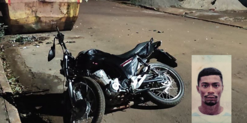 Motocicleta Honda CG 160 pilotada por Elias (Foto: Rio Brilhante em Tempo Real)