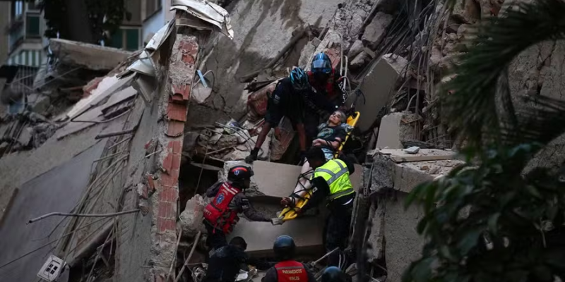 Terremoto na Venezuela — Foto: Foto por JUAN BARRETO / AFP