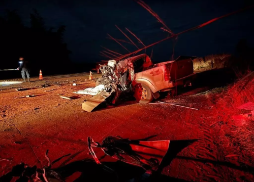 Acidente ocorreu no km 118 da MS-141, no trecho entre Ivinhema e Naviraí (Foto: Ivi Notícias)