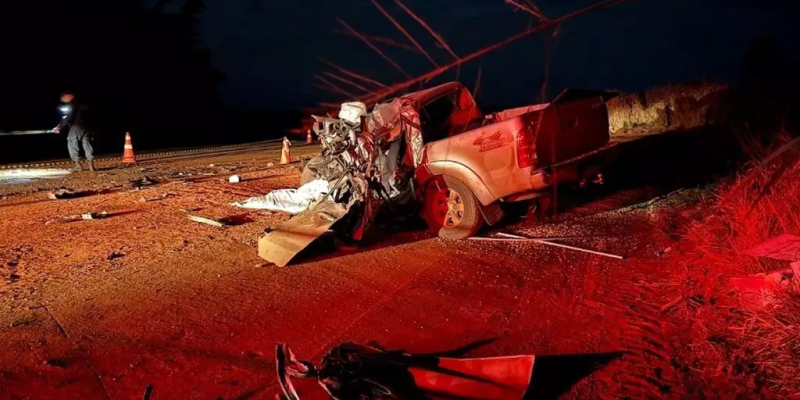 Acidente ocorreu no km 118 da MS-141, no trecho entre Ivinhema e Naviraí (Foto: Ivi Notícias)