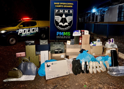 Produtos que foram apreendidos na tarde de ontem (Foto: Divulgação/PMR)