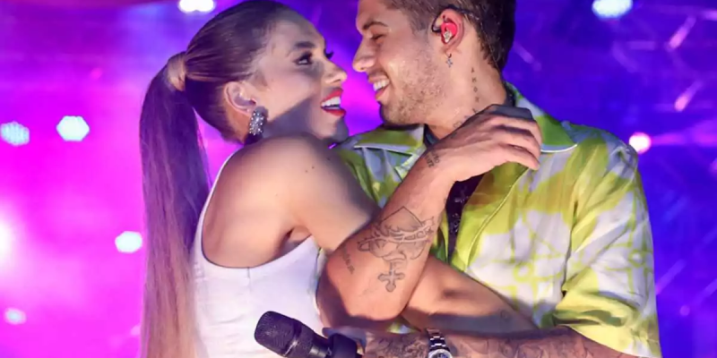 Virginia Fonseca e Zé Felipe se beijando em festa Malvada Sunset (Foto: Lucas Ramos/Brazil News)