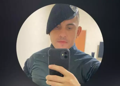 Soldado Marcelo Pimenta, em foto publicada nas redes sociais