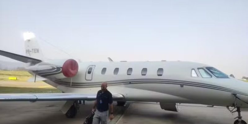Aeronave apreendida durante Operação Integration — Foto: Divulgação/SSP-SP