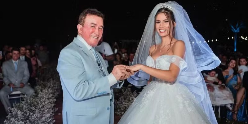 Amado Batista se casa com a miss Calita Franciele — Fotos: Instagram