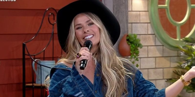 Adriane Galisteu na em A Fazenda – Crédito: Reprodução / Record