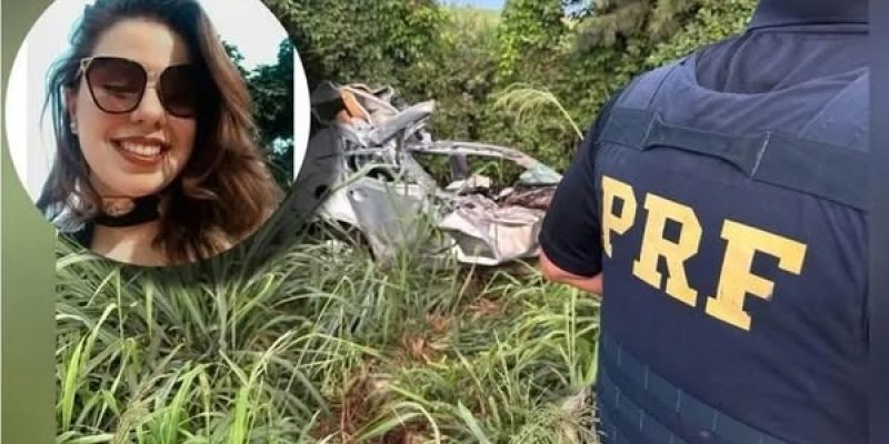 Situação em que ficou o carro da vítima após o acidente - Foto: Reprodução/Alvorada