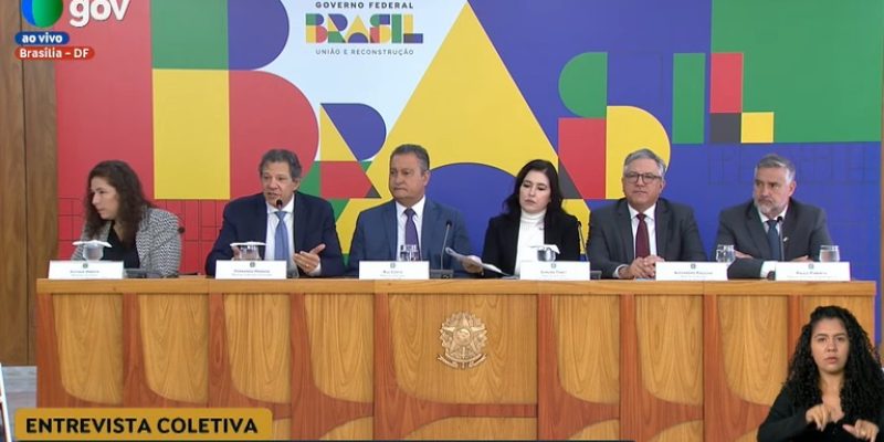 Ministros detalham Medidas de Fortalecimento da Regra Fiscal em entrevista coletiva no Palácio do Planalto