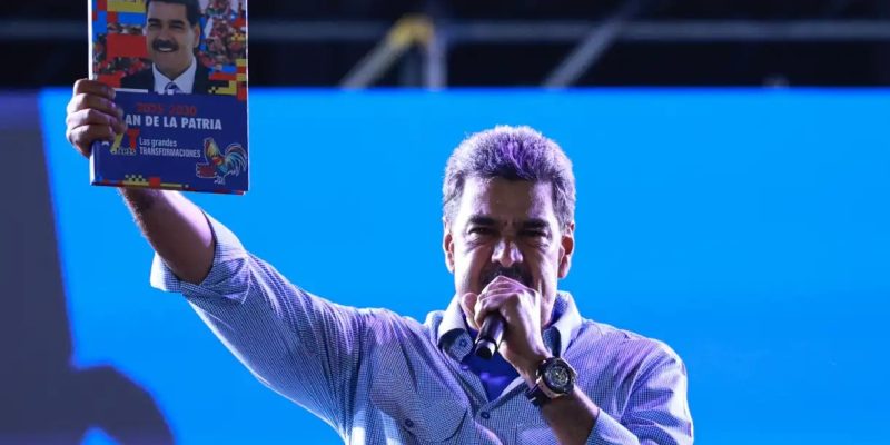 Nicolás Maduro, discursa durante o evento de encerramento da campanha eleitoral em 25 de julho de 2024 em Caracas, Venezuela - Imagem - 
Jesus Vargas