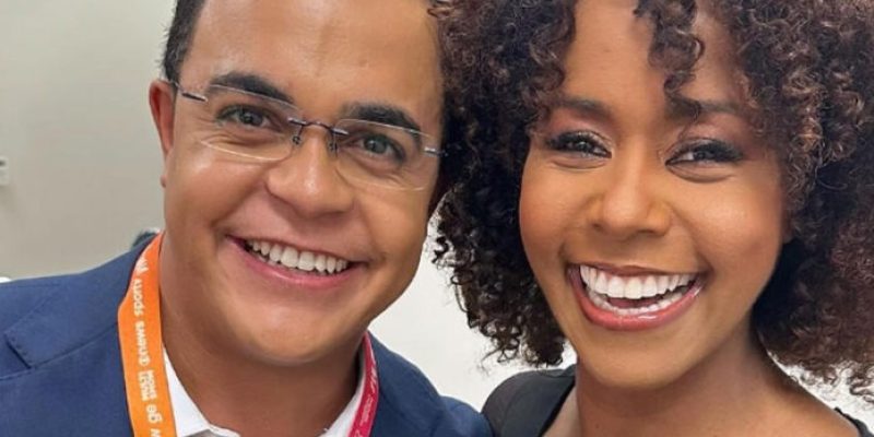 Jornalista Marcelo Pereira ao lado de Maria Júlia Coutinho – Reprodução/Instagram