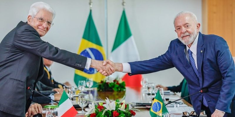 Lula recebe presidente da Itália, Sergio Mattarella, no Palácio do Planalto -