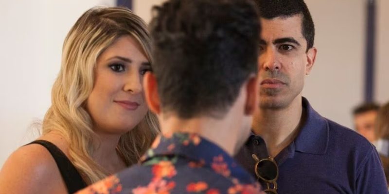 Dani Calabresa ao lado de Marcius Melhem durante evento do 'Zorra' em 2017 Foto: Pedro Curi / Globo / Divulgação