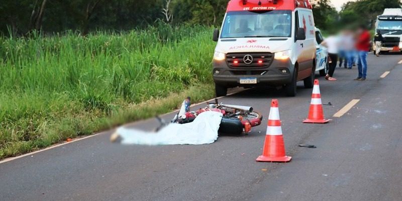 Motociclista morreu na rodovia BR-376 em Ivinhema - Foto: Ivinoticias
