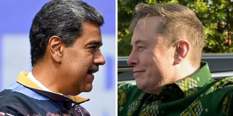 Musk chama Maduro de burro e líder venezuelano o chama para a briga — Foto: AFP