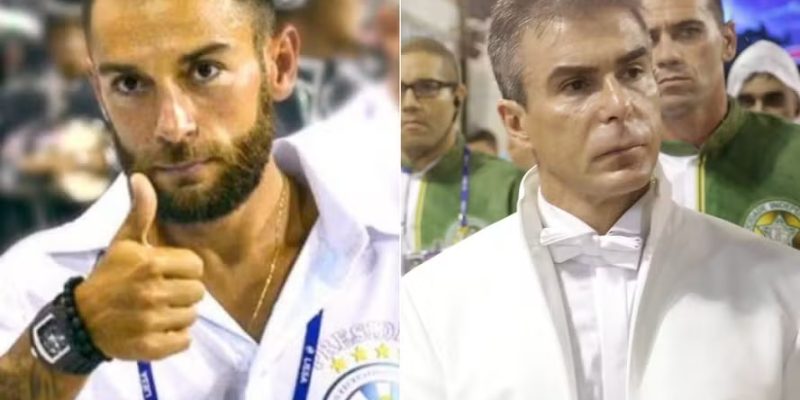 Os bicheiros Bernardo Bello e Rogério de Andrade — Foto: Reprodução e Nina Lima