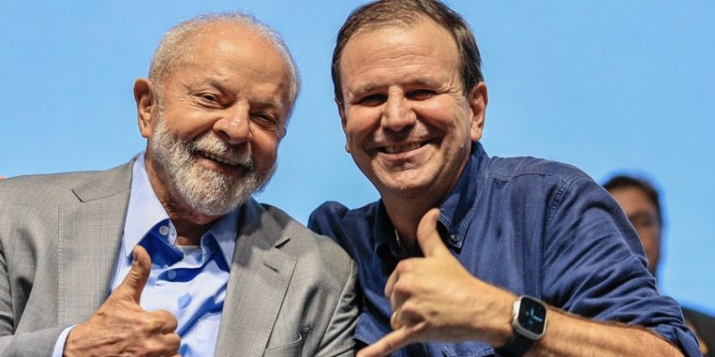 Luiz Inácio Lula da Silva (esq.) respondeu a uma publicação do prefeito do Rio, Eduardo Paes (dir.)