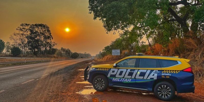 Polícia Militar Rodoviária durante fiscalização em MS (Foto: Divulgação/PMR)