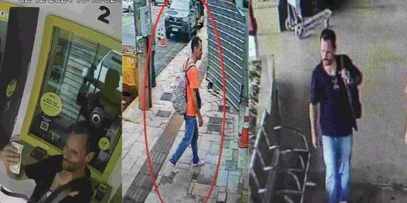 Criminoso foi flagrado por câmeras de segurança durante fuga. (Reprodução: Polícia Civil)