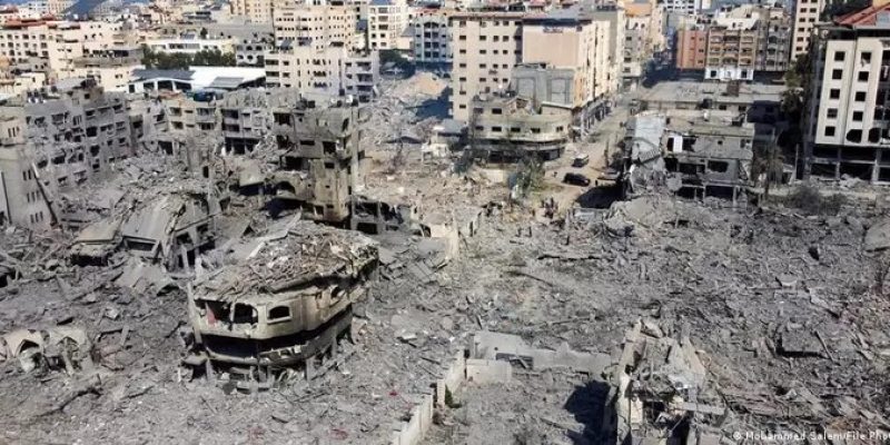 Área urbana de Gaza devastada por ataque aéreo israelense
Foto: DW / Deutsche Welle