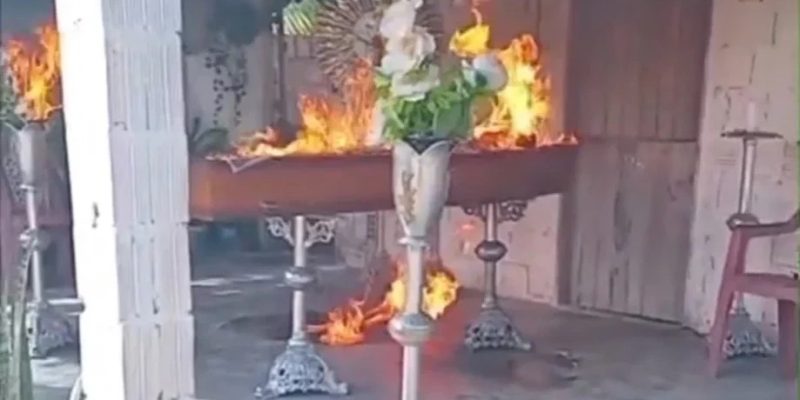 Ato gerou revolta e medo entre a população local, que acompanhava o funeral | Foto: Reprodução