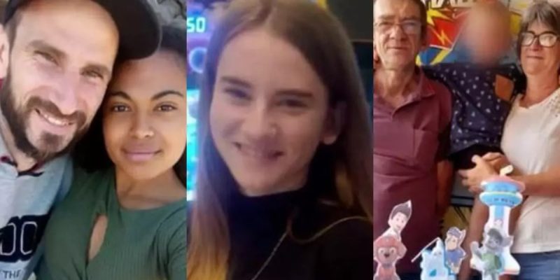 A casa em que a família foi encontrada foi atingida por um deslizamento de cerca de 300 metros durante as chuvas