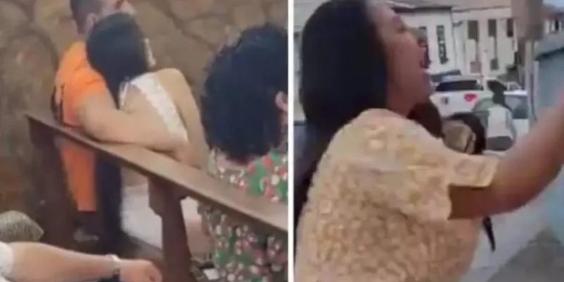 Mulher flagra marido com amante na igreja (Reprodução/Redes Sociais)