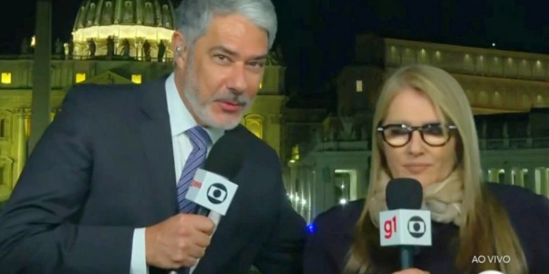 William Bonner e Ilze Scamparini Crédito: Reprodução Globo