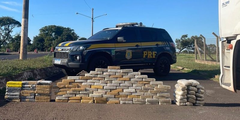 Tabletes de cocaína e à direita os pacotes de skunk (Foto: Divulgação)