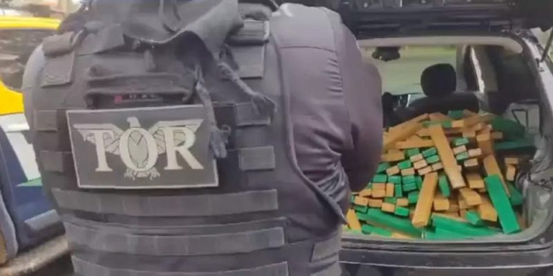 Traficante abandona 540 kg de maconha na MS-164 - Imagem - PMRE/Divulgação