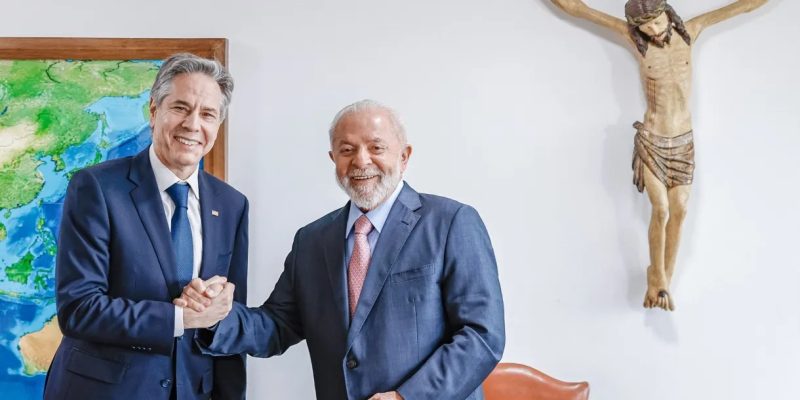 Antony Blinken, e presidente Luiz Inácio Lula da Silva (PT).
Ricardo Stuckert