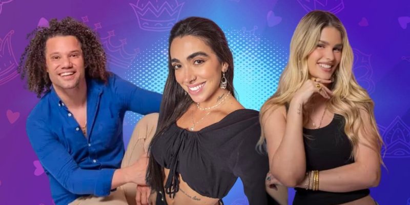 Maycon, Giovanna e Yasmin Brunet formam o primeiro Paredão - Foto: Montagem/Reprodução